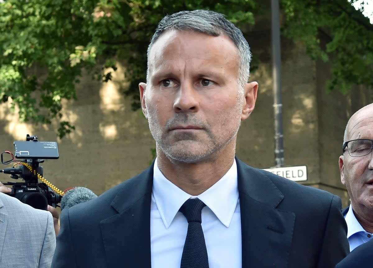 Former Manchester United footballer Ryan Giggs leaving Manchester Crown Court (Steve Allen/PA) (PA Wire)