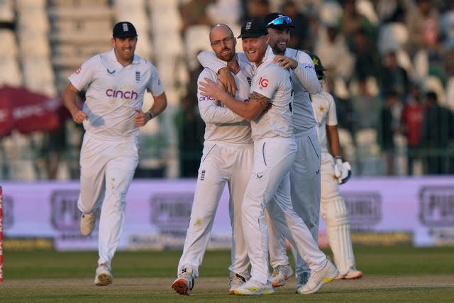 Jack Leach took three wickets in the morning session