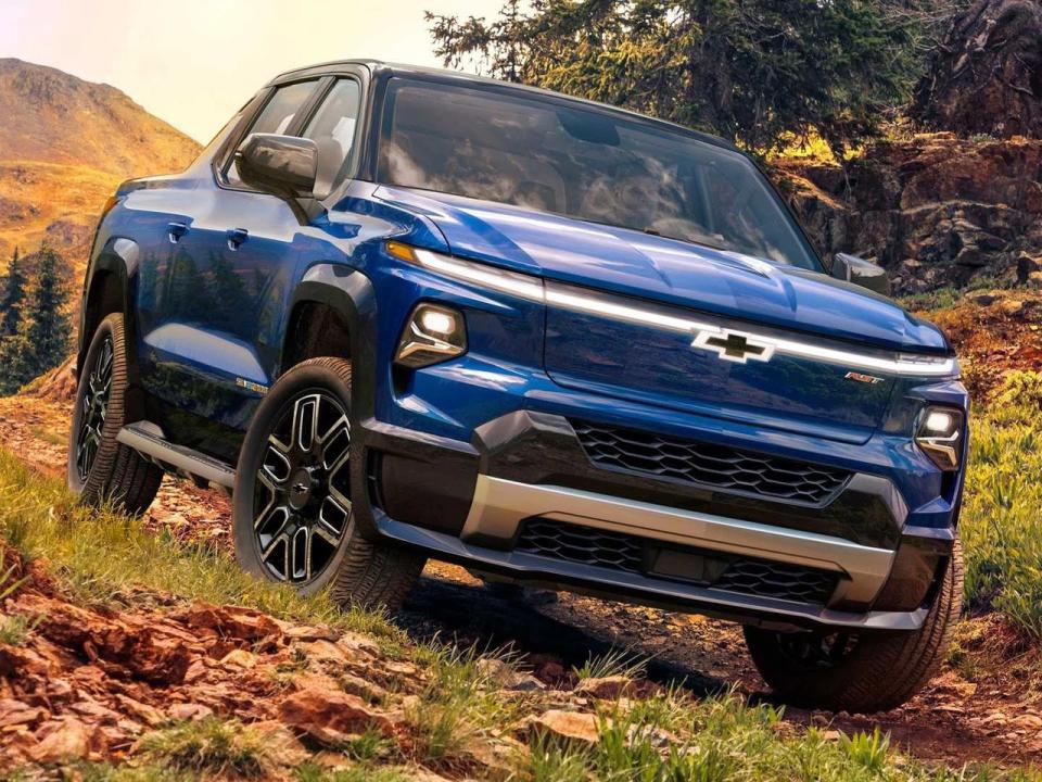 Exterior view of the new Chevrolet Silverado EV.