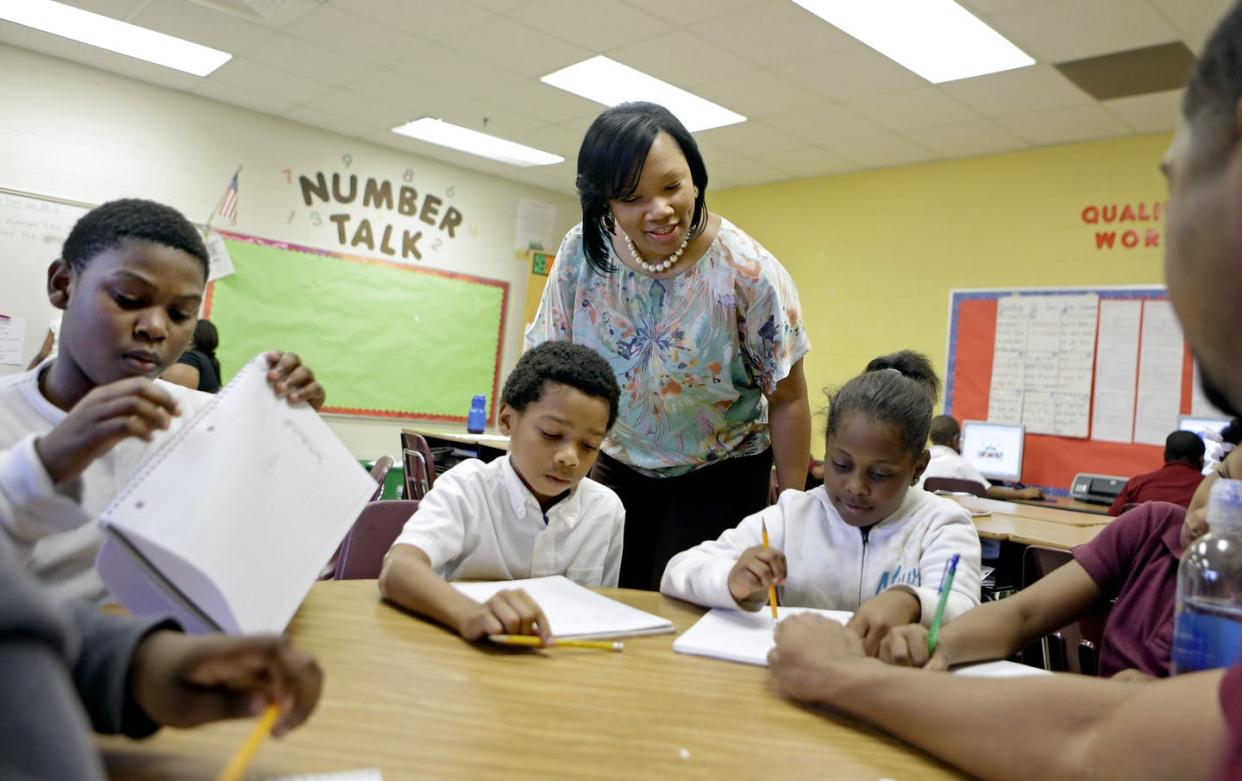 <span class="caption">Students at an Atlanta elementary school prep for upcoming state standardized tests. </span> <span class="attribution"><a class="link " href="http://www.apimages.com/metadata/Index/Back-to-School-AP-Poll-Testing/c0bb7d24c40349dfbda7a9c817324c99/69/0" rel="nofollow noopener" target="_blank" data-ylk="slk:AP Photo/David Goldman;elm:context_link;itc:0;sec:content-canvas">AP Photo/David Goldman</a></span>