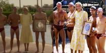 <p>While surrounded by men in speedos on a royal tour of Australia, both actress Emma Corrin and Princess Diana looked demure in a perfectly replicated pale yellow mid-length smock dress. </p>