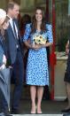 <p>Kate looked royal in a blue printed Altuzarra dress and nude pumps during her visit at Stewards Academy in Harlow, Essex.</p>