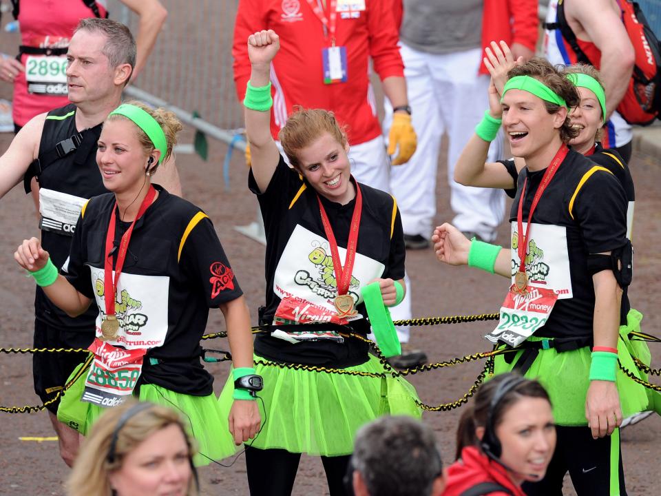 Princess Beatrice running the London Marathon in 2010.