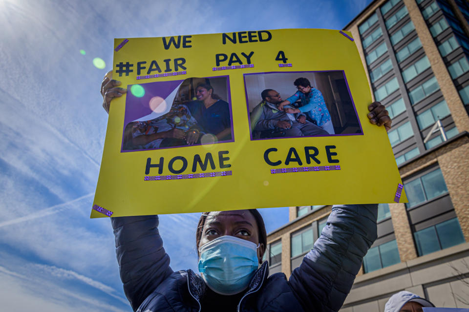 Home care aides typically make about $12 an hour, according to the U.S. Department of Labor. Boosting their pay would lift incomes in one of the fastest-growing sectors of the economy and probably improve quality, too. (Photo: Erik McGregor via Getty Images)