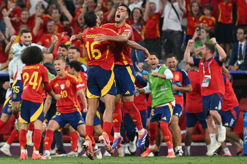 Spain booked their place in the Euro 2024 final by knocking France out (AFP via Getty Images)