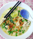 <p>Thai green coconut, noodle and leftover chicken soup [Photo: Instagram/chilliandmint] </p>