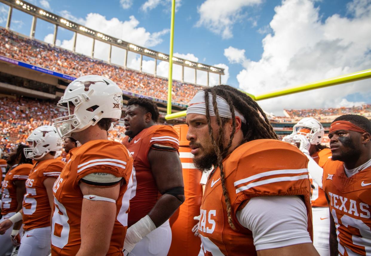 Texas wide receiver Jordan Whittington, right, will play his final home game Friday against Texas Tech. "I don't know if there is another guy in the locker room who is more respected than J-Whitt," Longhorns head coach Steve Sarkisian said.