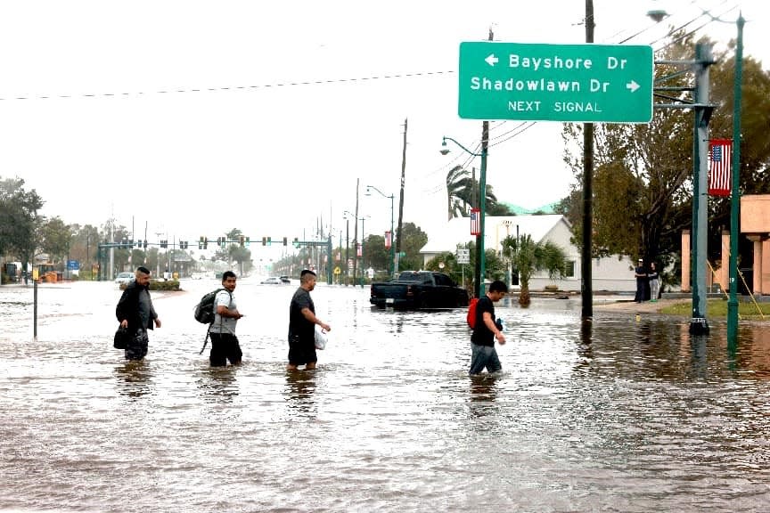 Scene from U.S. 41 in East Naples of the floods from Hurricane Ian.