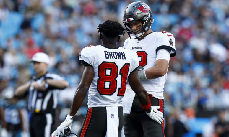 Antonio Brown and Tom Brady.