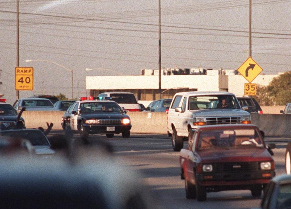 The infamous OJ Simpson car chase was watched by millions in 1994 (AFP via Getty Images)