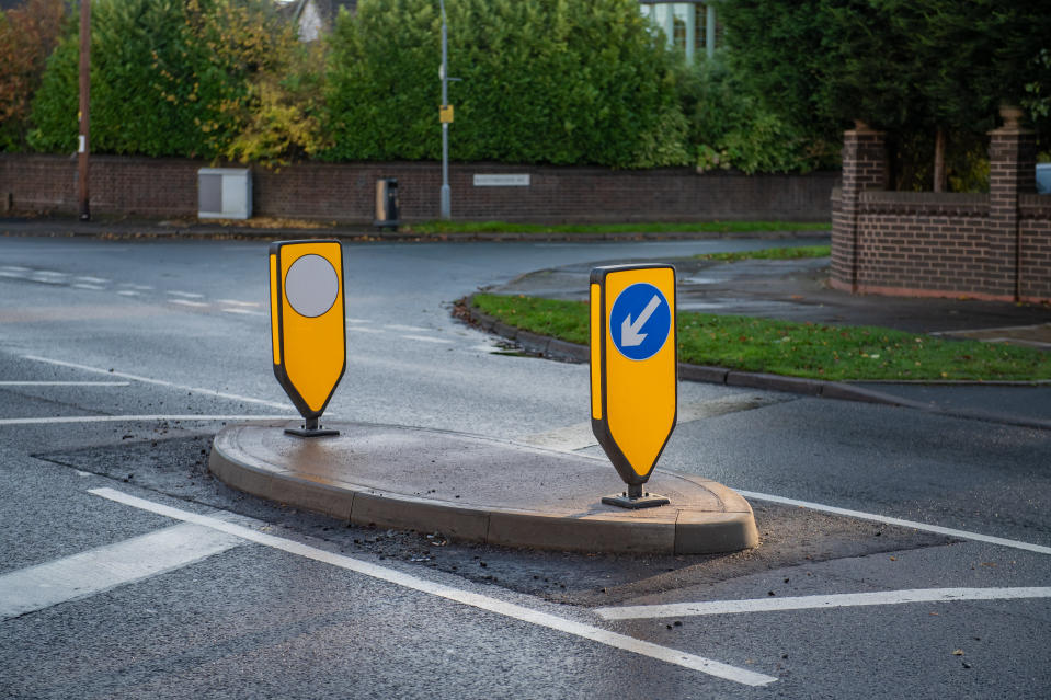 Zakir Malik cannot reverse out or turn right into his own drive on Coleshill Road. (SWNS)