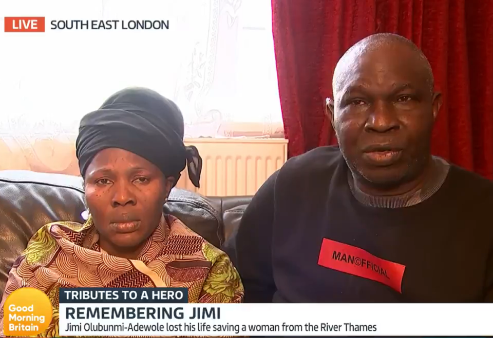 Jimi’s parents, Michael Adewola and Olasunkanmi AdewoleGood Morning Britain