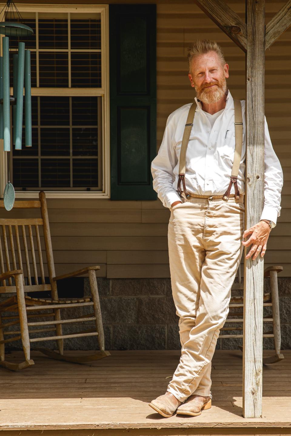 Rory Feek, owner of the Homestead Hall Farm in Columbia, Tenn., poses for a photograph on May 31, 2023. Rory created this festival to show people how homesteading can impact their life as well as bring entertainment that inspires him to the Maury County area.