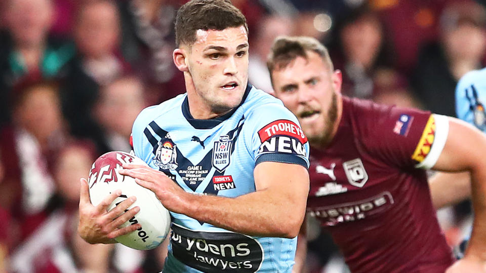 The Blues are set to be without Nathan Cleary for State of Origin III, with Mitchell Moses putting his name out there to replace the star playmaker. (Photo by Chris Hyde/Getty Images)