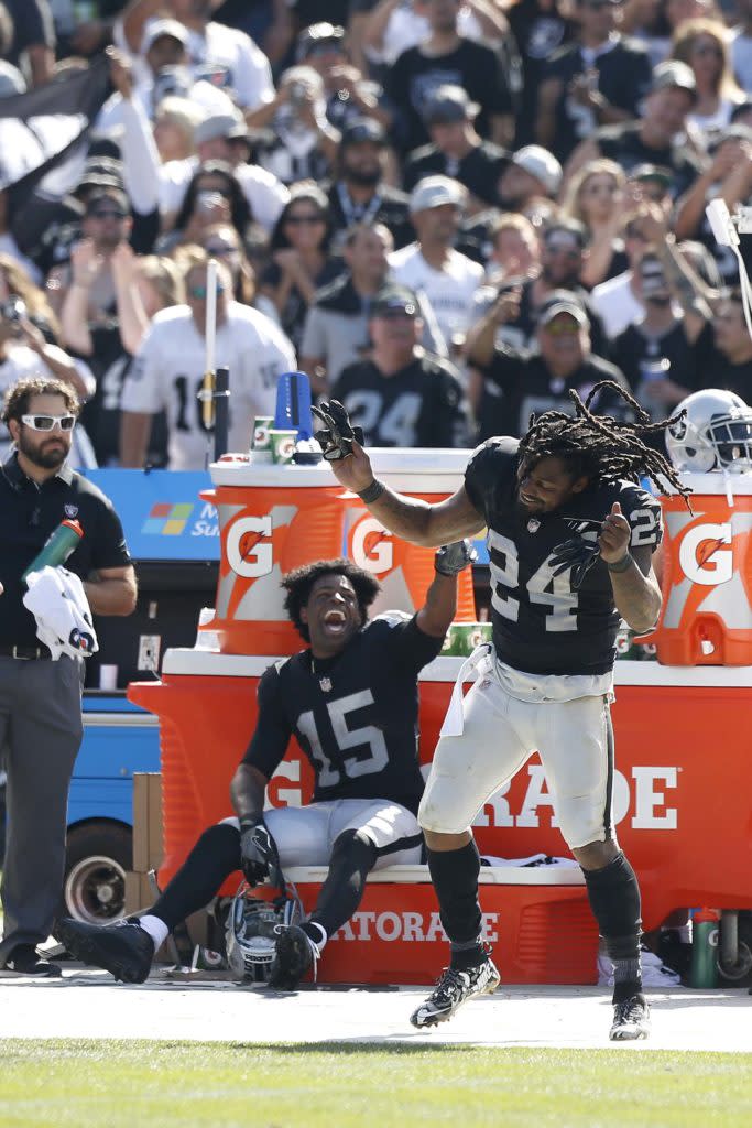 Oakland Raiders running back Marshawn Lynch (24