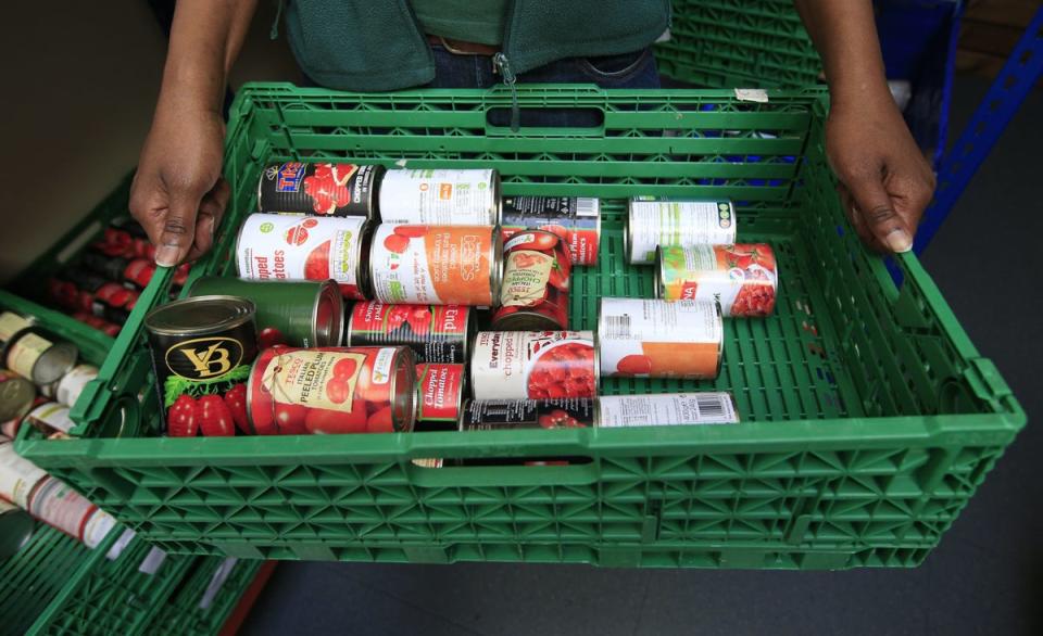 The number of charities seeing 18-25 year olds asking for food support has doubled in the last year as the cost of living crisis bites (PA)