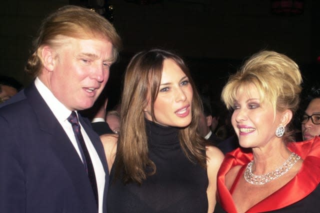 Donald Trump and girlfriend Melania Knauss are joined by Tru