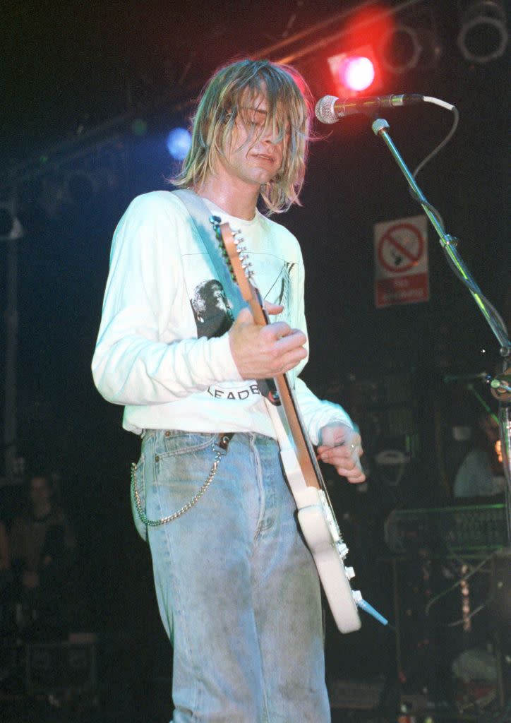 Nirvana singer <span class="caas-xray-inline-tooltip"><span class="caas-xray-inline caas-xray-entity caas-xray-pill rapid-nonanchor-lt" data-entity-id="Kurt_Cobain" data-ylk="cid:Kurt_Cobain;pos:2;elmt:wiki;sec:pill-inline-entity;elm:pill-inline-text;itc:1;cat:Musician;" tabindex="0" aria-haspopup="dialog"><a href="https://search.yahoo.com/search?p=Kurt%20Cobain" data-i13n="cid:Kurt_Cobain;pos:2;elmt:wiki;sec:pill-inline-entity;elm:pill-inline-text;itc:1;cat:Musician;" tabindex="-1" data-ylk="slk:Kurt Cobain;cid:Kurt_Cobain;pos:2;elmt:wiki;sec:pill-inline-entity;elm:pill-inline-text;itc:1;cat:Musician;" class="link ">Kurt Cobain</a></span></span>.