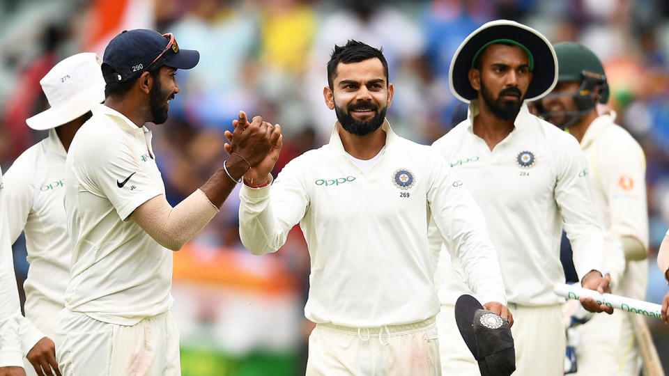 Kohli has been praised after a selfless gesture for his teammates. Pic: Getty