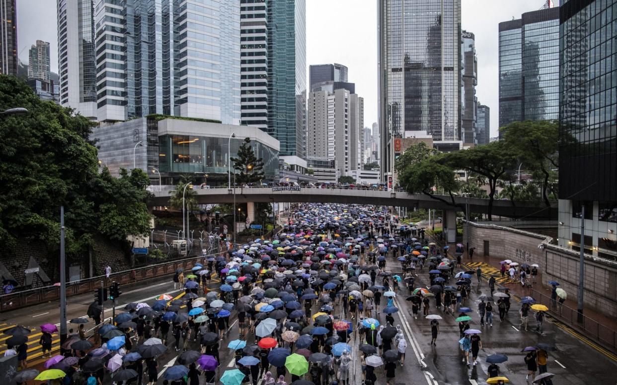 Demonstrators Attend Anti-Government Protest In Hong Kong - Bloomberg