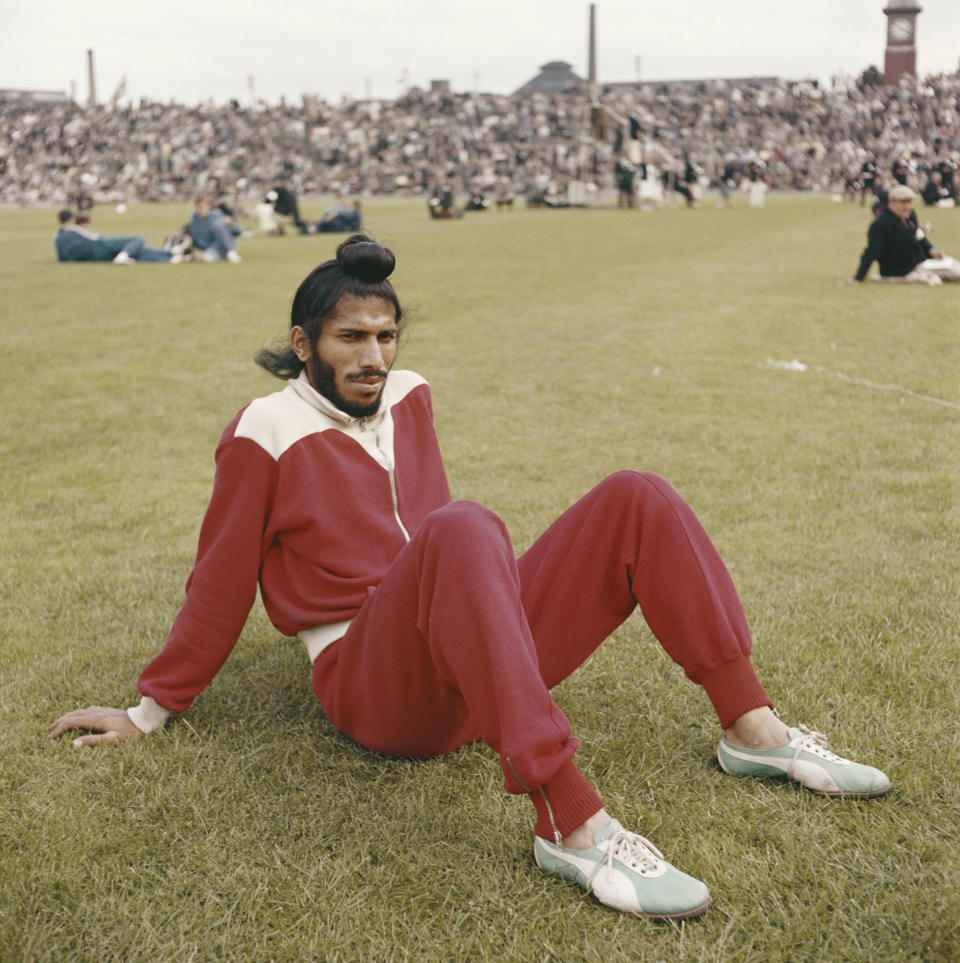 Singh at an athletics meet in Edinburgh in 1960