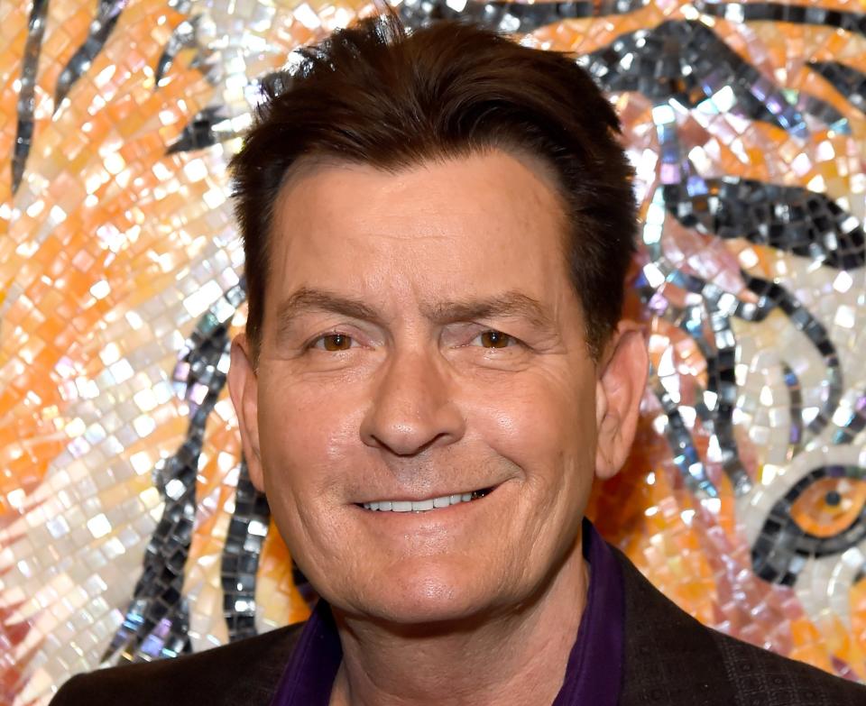 Charlie Sheen at the Evening with Charlie Sheen at Annabel's on April 09, 2019 in London, England