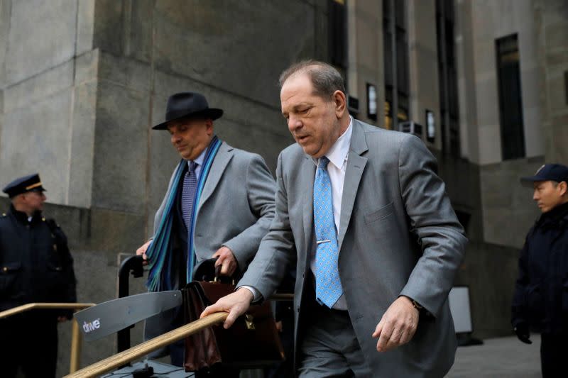 Film producer Harvey Weinstein exits New York Criminal Court during his sexual assault trial in the Manhattan borough of New York City, New York