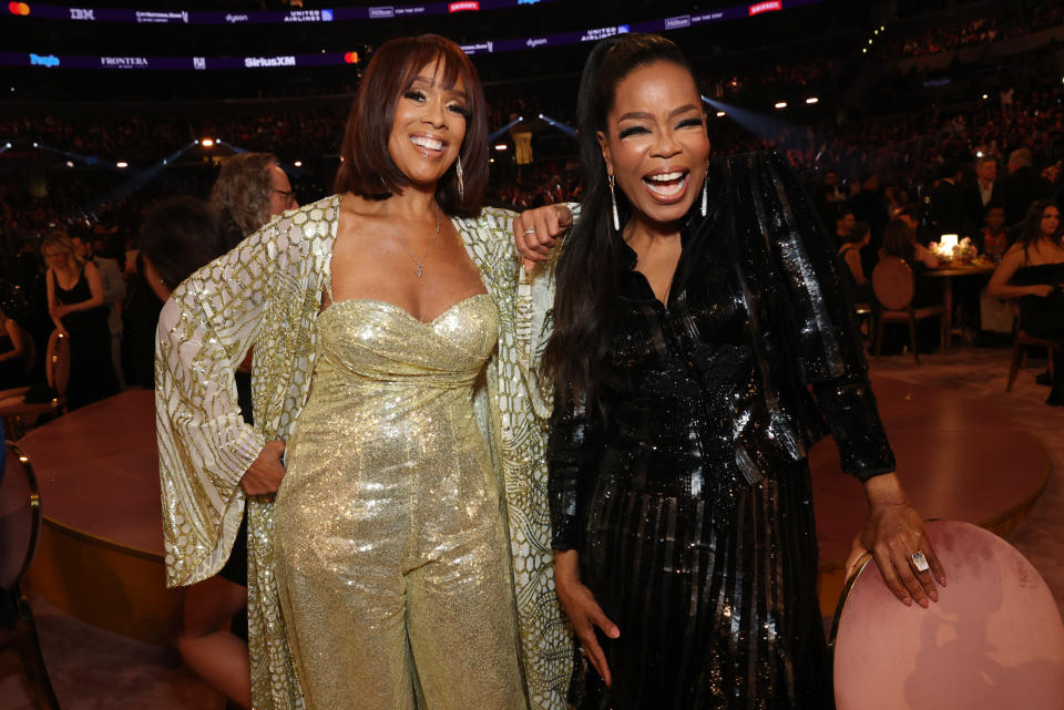 Gayle King and Oprah Winfrey. 