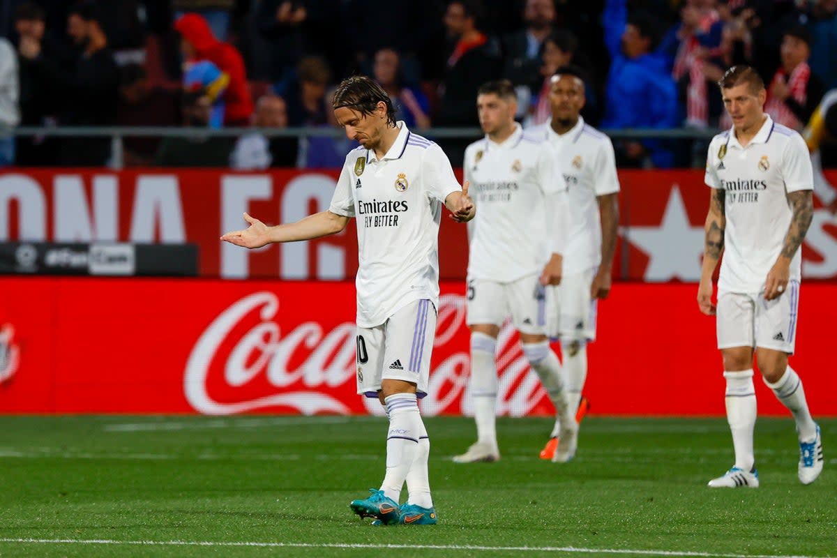 Real Madrid are 11 points adrift of LaLiga leaders Barcelona (Joan Monfort/AP) (AP)