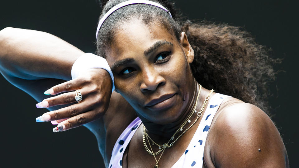 Serena Williams, pictured here playing at the 2020 Australian Open.