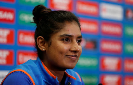 FILE PHOTO: Cricket - Women's Cricket World Cup Final Preview - India Nets & Press Conference - London, Britain - July 22, 2017. India's Mithali Raj during the press conference. Action Images via Reuters/John Sibley/File photo