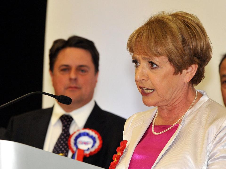 Labour MP Margaret Hodge used her victory speech to attack the BNP leader Nick Griffin (PA) (PA Archive)