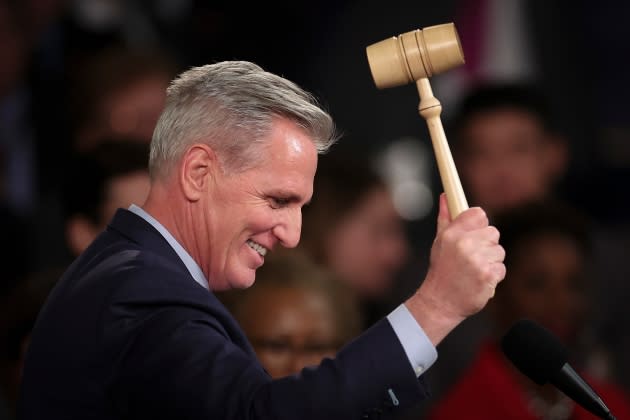 kevin mccarthy gavel - Credit: Win McNamee/Getty Images