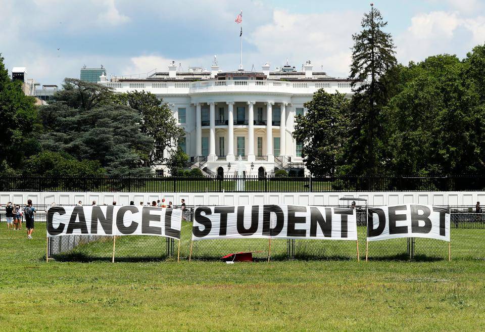 Una protesta frente a la Casa Blanca el 15 de junio de 2021.