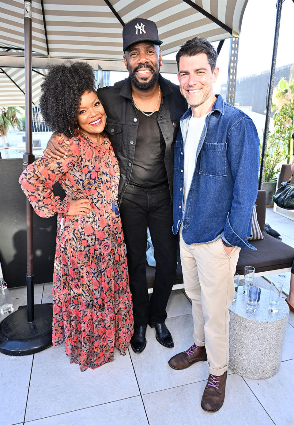 Yvette Nicole Brown, Colman Domingo and Max Greenfield at the MPTF NextGen Summer Party on Sunday