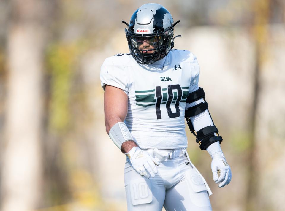 DelVal senior defensive end Yusuf Aladinov.