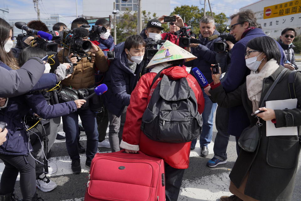 Passengers of the cruise ship started to disembark after a two-week-long quarantine period following the Covid-19 coronavirus outbreak. Source:  EPA