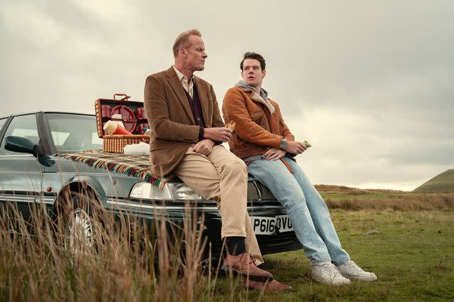 <p>Samuel Taylor/Netflix</p> Alistair Petrie and Conor Swindells in season 4 of 'Sex Education'