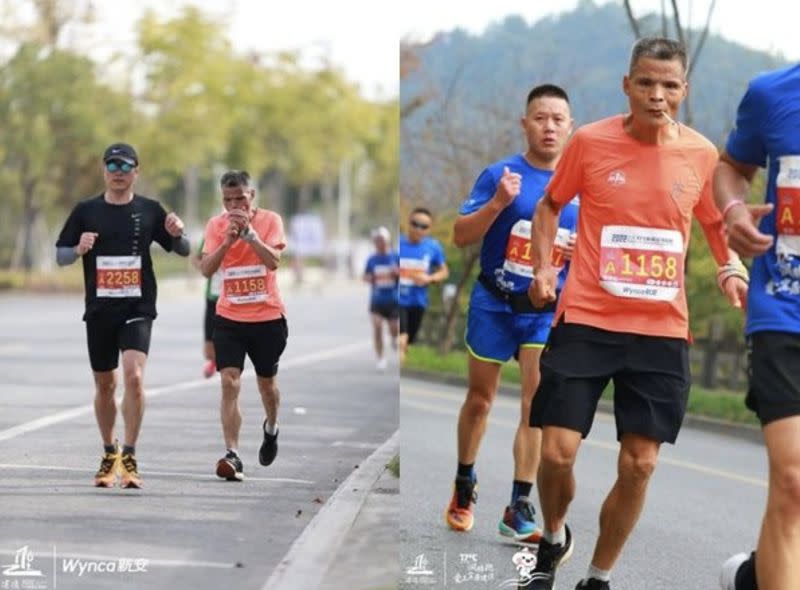 ▲大陸一名50多歲的陳姓男子邊抽菸邊跑馬拉松，還能創下佳績，讓網友相當傻眼。（圖/翻攝搜狐）