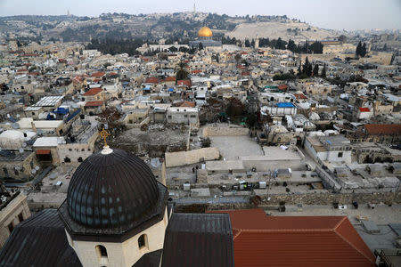 A general view shows part of Jerusalem's Old City and the Dome of the Rock December 5, 2017 REUTERS/Ammar Awad