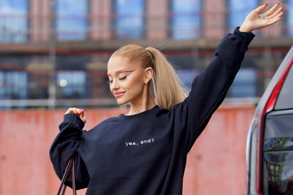 <p>Diggzy/ Shutterstock/Splash</p> Ariana Grande in New York City on Jan. 4, 2024