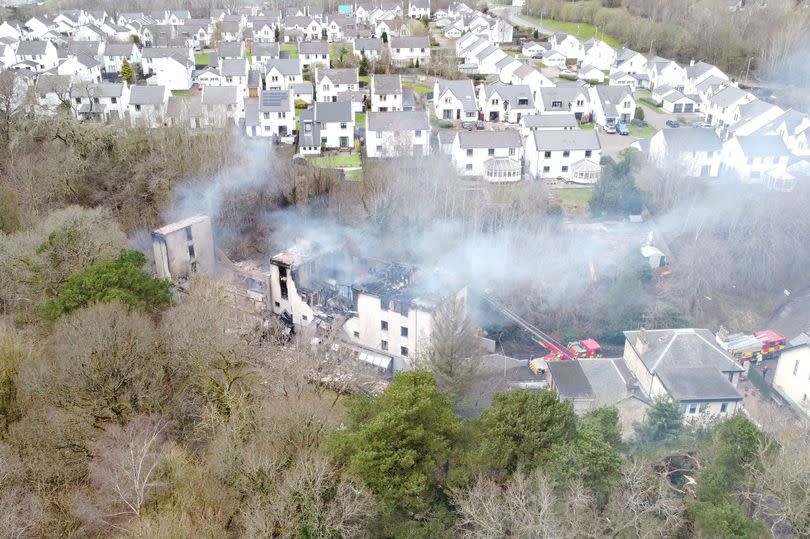 An aerial view of the blaze -Credit:Stuart Vance/ReachPlc