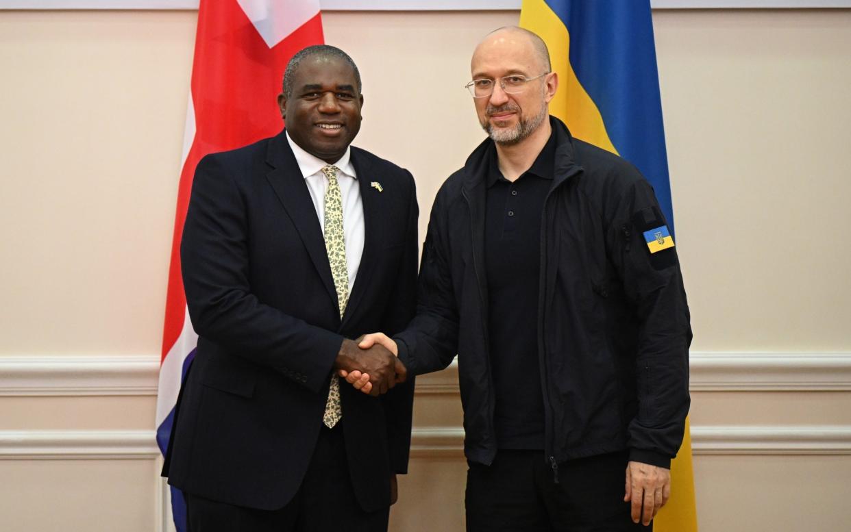 David Lammy, the Foreign Secretary, meets Denys Shmyhal, the Ukrainian prime minister