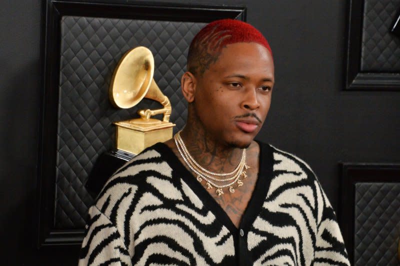 YG attends the Grammy Awards in 2020. File Photo by Jim Ruymen/UPI