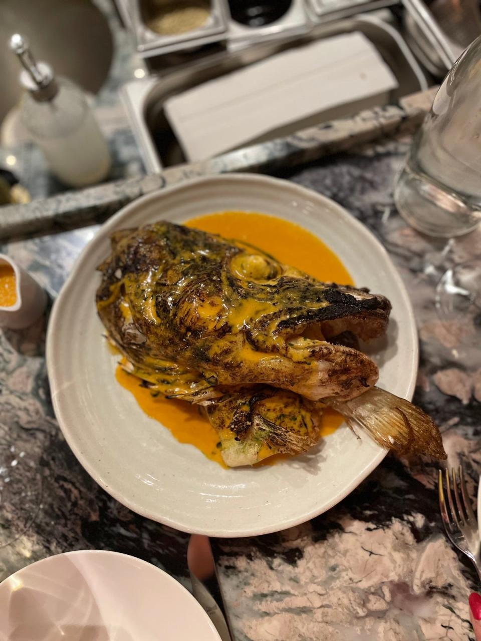 Nose-to-tail restaurant Fallow balances the menu by charging more for low-cost dishes like its iconic cod’s head (Hannah Twiggs)