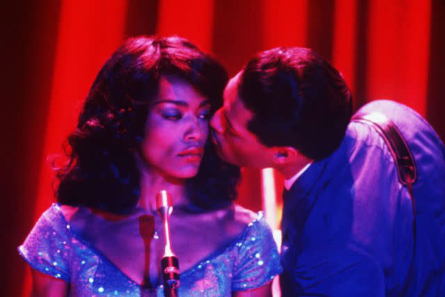 <p>Touchstone/Kobal/Shutterstock </p> Angela Bassett and Laurence Fishburne in 1993's 'What's Love Got To Do With it'