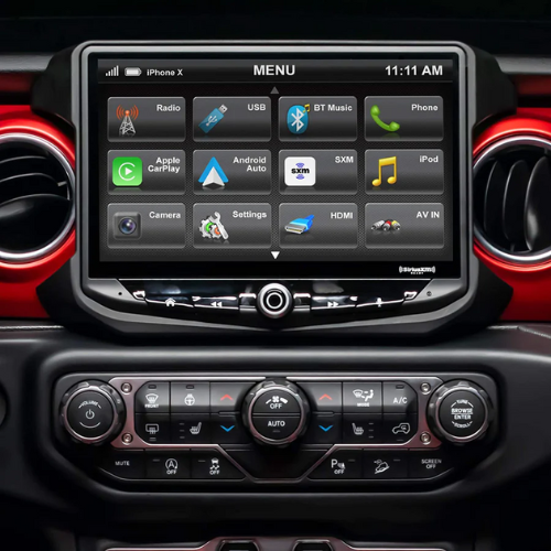 Jeep Wrangler JL and Gladiator JT touchscreen multimedia player in car