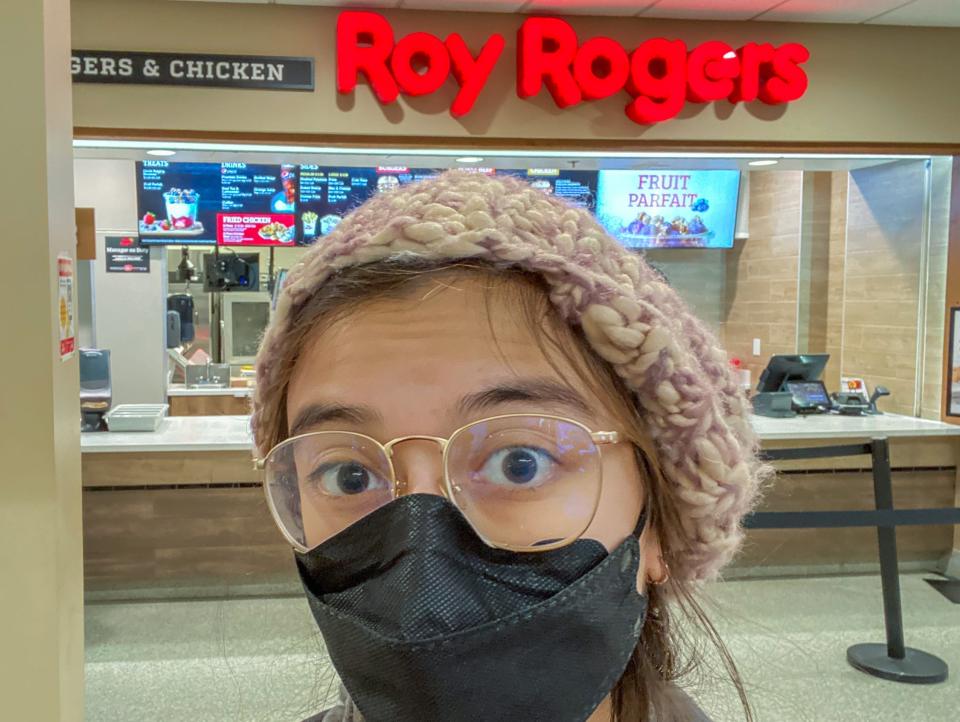 A selfie at Roy Rogers