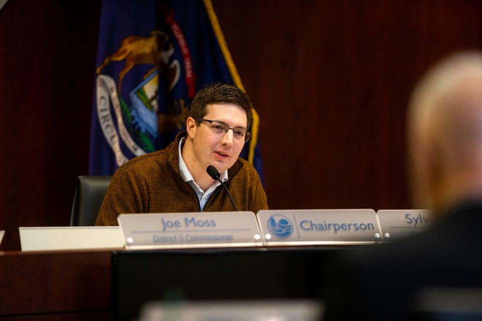 Ottawa County Board of Commissioners Chair Joe Moss during a meeting Tuesday, March 14, in West Olive.