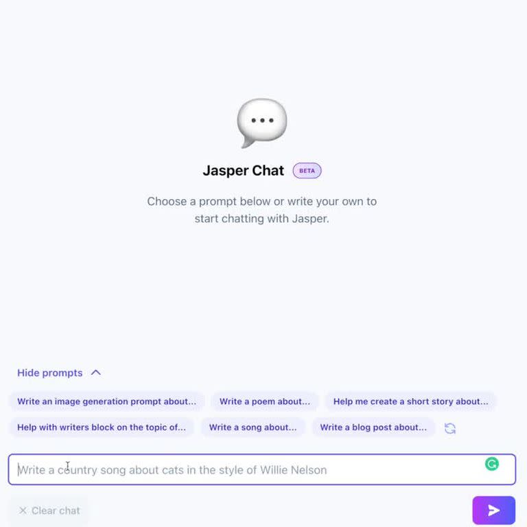 JasperChat puede hacer prácticamente lo mismo que ChatGPT